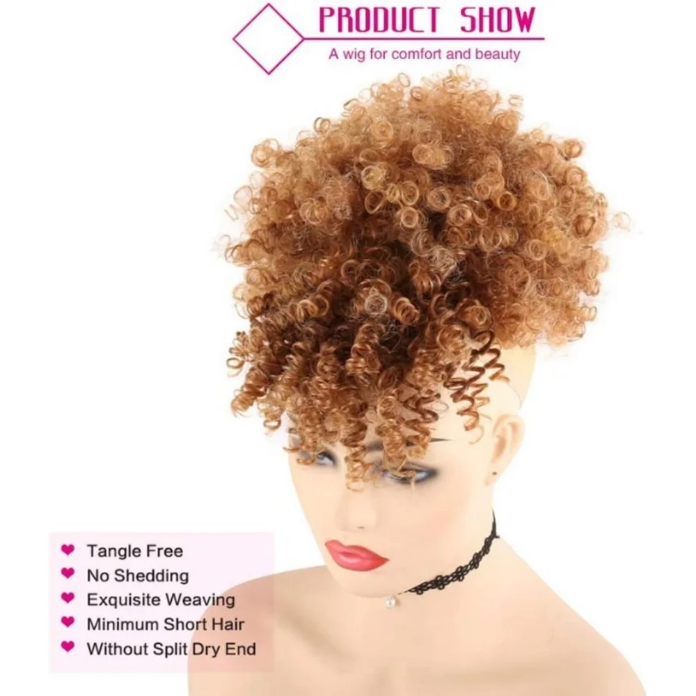 Blooming Hair Drawstring Ponytail With Bang